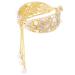 HINZIC Rhinestone Pearl Hair Claw Clips Vintage Butterfly Bling Crystal High Ponytail Fixed Hair Bun Tassel Decoration Light Gold for Bride Wedding Party Prom