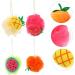 Buy Housoutil 8 Pcs Fruit Shape Bath Sponge Set - Exfoliating Loofah & Cartoon Bath Toys for Kids | International Shipping Available - Buy Online on GoSupps.com
