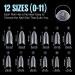 Tomicca 240 Pieces Clear Acrylic Half Cover Nail Tips | Oval French Fake Nails - 12 Sizes for Nail Studios & DIY Nail Extensions - Buy Online on GoSupps.com