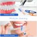 Denture Brush 2 Pcs False Teeth Toothbrush with White Carrying Case Multi-Tiered Bristles with Comfort Grip Handle for Effective Denture Cleaning - Buy Online on GoSupps.com
