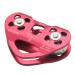 Latinaric Double Rope Pulley Deflection Pulley Tandem Pulley Red Heart Shape for Cable Car Via Ferrata Double Rope Pulley in Red