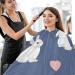 Waterproof Barber Cape - Unisex Haircut Bib with Rabbits Hearts & Cheetah Design for Men | Durable & Stylish Hair Cutting Capes - Buy Online on GoSupps.com