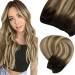 LAAVOO microbead Extensions Real Hair Balayage Brown Blond Micro Ez Weft Extensions Invisible 12-inch Width Micro Tressen Extensions Darker Brown Ombre light brown light blonde 50g #3/8/24 40cm-50g 2.31 #3/8/24
