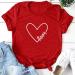 Deepclaoto Plus Size Heart Print Valentine's Day Top - Red, Size Medium - Buy Online on GoSupps.com