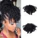 NICENEEDED Short Afro Kinky Curly Bangs Clip Jerry Curly Clip In Bangs Front Fringe Hair Pieces Bangs for Black Women and Girls Clip in On Hair Extensions