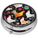 Cute Rooster Chickens Pill Box | 3 Compartment Mini Travel Organizer | Decorative Pocket Purse Medicine Holder - Buy Online on GoSupps.com