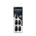 KISS imPRESS No Glue Mani Press On Nails Color 'All Black' Black Medium Size Coffin Shape Includes 30 Nails prep pad mini nail file manicure stick