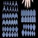 Niceneeded 60 pieces of silicone dual nail shape sticker for nail extension forms gel form for the quick structure of dual-nail shapes