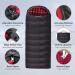 Keencamp 0 Degree XXL Sleeping Bag for Winter | Cold Weather Adult 4 Season Big and Tall | Cotton Flannel, Pillow & Compression Sack | Black_L - Buy Online on GoSupps.com