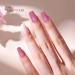Bright Pink Gel Nail Strips KALEFUL Semi Cured Gel Nail Stickers Nail Art Decoration Design Supplies - Buy Online on GoSupps.com