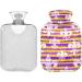 Striped Hot Water Bottle with Cover - 2L Pain Relief for Adults & Children | Warmth & Comfort - Buy Online on GoSupps.com