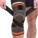 DCF Knee Braces & Sleeves for Men & Women | Knee Pain Relief Compression Support for Sports Running Weightlifting | 3XL Orange - Buy Online on GoSupps.com