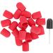 Nail Art Sanding Cap Set - Manicure Pedicure Tool for Home Salon (Red) - 16 x 25mm - Buy Online on GoSupps.com