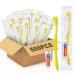 Disposable toothbrushes 500 pieces yellow empty individually packed one-way toothbrush with toothpaste for homeless nursing home hotel charity travel