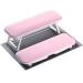 ROLIZOE Foldable Nail Arm Rest 40cm Soft PU Leather Manicure Pillow Nail Cushion No Drilling Anti-Slip Manicure Hand Rest with Nail Mat Nail Hand Pillow Manicure Cushion Beginner for Nail Art (Pink)