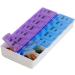 14 Compartment Pill Organizer Box - 7-Day AM/PM Medicine Reminder with Snap Lids for Pills & Vitamins | Inspirations - Buy Online on GoSupps.com