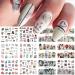 12 Design/Sheet Nail Art Decorations Manicure Butterfly-shape Rose Flower Newspaper Nail Stickers Valentine Retro Movie(BN1993-2004) - Buy Online on GoSupps.com