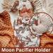 Ali+Oli Plush Pacifier Holder (Moon-Sand) - Soft Binky Holder for Babies - Buy Online on GoSupps.com