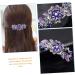 FRCOLOR Hairpin Rhinestone Clip Hair Barrettes for Women Purple Hair Barrettes Flower Crystal Hair Clips Diamond Hair Accessories Ponytail Clip Holders Rhinestones Alloy Crystal Back Miss - Buy Online on GoSupps.com