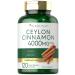Carlyle Ceylon Cinnamon Capsules 4000 mg | 120 Count | Non-GMO & Gluten Free Supplement
