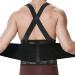 Neotech Care Adjustable Back Brace Lumbar Support Belt with Suspenders Black Size XXL XXL Black