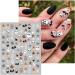 JMEOWIO 8 Sheets Halloween Nail Art Stickers Decals Self-Adhesive Pumpkin Skull Ghost Spider Web Bat Spook Nail Supplies Nail Art Design Decoration Accessories - Buy Online on GoSupps.com