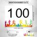 Running Bib Competitor Numbers with Safety Pins for Marathon Sports Competition Events Numbers Race Bibs Paper Tags Tear Proof Waterproof for Track and Field 6 x 7.5 Inch (1-100 Number  100 Pieces) - Buy Online on GoSupps.com