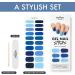Moyou London Semi Cured Gel Nail Strips: Buy 3, Get 1 Free UV Lamp - Easy Apply & Remove for Salon-Quality Manicure | I've Got The Blues - Buy Online on GoSupps.com