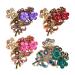 Numblartd 4 Pcs Vintage Flowers Medium Size Fancy Hair Claw Jaw Clips Pins with Rhinestone - Chic Metal Alloy Hair Clamp Hair Updo Grip Hair Accessories for Women Medium Hair