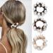 Bartosi Pearl Hair Ties Black Elastic Hair Scrunchies Crystal Hair Tie Beaded Hair Ring Ropes Cute Ponytail Holder Rhinestone Hair Bands Scrunchy Hair Accessories for Women and Girls (Pack of 3)