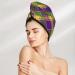 Microfiber Hair Drying Cap - Mardi Gras Plaid Soft Absorbent Towel Wrap for Curly Long & Thick Hair | Quick Dry Fast Drying - Buy Online on GoSupps.com