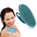 Soft Silicone Body Cleansing Brush Shower Scrubber, Gentle Exfoliating and Massage for All Kinds of Skin (Dark Green) 3rd-dark Green