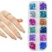 1800PCS 2mm Rhinestones Set with Pick Up Tools - 12 Colors Flat Back Gems for DIY Nail Art - Buy Online on GoSupps.com