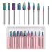 Makartt Nail Drill Bits Set, 10Pcs Tungsten Carbide Nail Drill Bits Remove Acrylic Poly Nail Gel Nail Polish B-36, 3/32 inch for Acrylic Gel Nails Cuticle Manicure Pedicure P-10Pcs