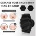 Joberio Face Cleansing Brushes Face Scrubber Manual Exfoliator Face Scrubber Exfoliator with Handle Facial Cleansing Black Brush Silicone Deep Scrubber Pad Silicone Face Brushes - Buy Online on GoSupps.com