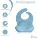Silicone Baby Self-Feeding Set - Divided Suction Plate, Bowl, and Sippy Cup - Blue - Buy Online on GoSupps.com