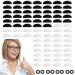 Silicone nose pads Glasses self -adhesive glasses pads nose pads for glasses anti -slip nose pads for glasses for gluing (20 pairs transparent+20 pairs black) glasses anti -slip ring 10 pair black
