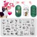 NICENEEDED Cat Nail Art Stamping Plates Animal Nail Stamp Templates for Nail Art Equipment Party Design Nail Plate for DIY Nail Decor Nail Art Tools