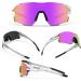 Polarized Sports Sunglasses for Men and Women - Ideal for Cycling, Hiking, Fishing, Golf, and Running - TR71 Matte White & Black & Pink Purple Lens C3 - Buy Online on GoSupps.com