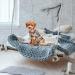 EXPAWLORER Plaid Dog Hoodie - Soft & Warm British Style Sweater for Dogs | Leash Hole | Cold Weather Clothes for Small, Medium, Large Dogs - Beige - Buy Online on GoSupps.com