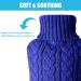 Vicloon 2L Hot Water Bottle with Knitted Cover - Hot & Cold Compress for Pain Relief - Hand & Feet Warmer - Safe & Durable - Dark Blue - Buy Online on GoSupps.com