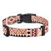 Mihqy dog collar adjustable soft & comfort dog collar Bohemian flowers geometric trunk design for small medium and large dogs (line geometry XS) XS (neck circumference 20-30 cm width 1.5 cm) line geometry