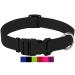 Dey - Premium dog collar nylon |Adjustable |For small and large dogs |Many colors and sizes |Collar dog cat puppy |Dog neck bands |Cat neck band |Puppy neck band |Black L L - 2.5 x 45-68 cm black