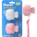 Mspan Toothbrush Head Cover Cap: Tooth Brush Travel Case Protector Plastic Clip Compatible with Manual & Electric Toothbrush for Adults Kids - 2 Packs 2 Count (Pack of 1) Pink, White