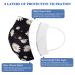 3 Ply 50 Pcs Individually Wrapped Disposable Earloop Face Masks - Adult Black/White - Buy Online on GoSupps.com
