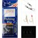 Saltwater Glow Fishing Rigs 15-Pack - Luminous Bait Lures for Surf Fishing - Fish Skin, Feather, Shrimp Lure - Type A 8 - Buy Online on GoSupps.com