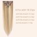 TESS Blonde Real Human Hair Extensions Clip in - 14 Inch 60g Clip in Hair Extensions - 8 Pieces Clip in Hair Extensions - (Ash Blonde & Bleach Blonde) - Buy Online on GoSupps.com