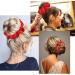 Hair Scrunchies for Women Velvet Scrunchy Hair Ties for Women Ladies Girls Hair Bands Elastic Soft Ponytail Holder Hair Bobbles Hair Accessories for Thick Thin Curly Hair Red - Buy Online on GoSupps.com