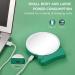 Rechargeable Lighted Hand Mirror for Travel - Portable Round Makeup Mirror with Folding Handle in Green - Buy Online on GoSupps.com