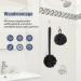 Rolizoe Black Loofah Sponge Set with Handle & Stem Back Brush - 43cm Bathing & Shower Sponge for Ultimate Clean - Buy Online on GoSupps.com